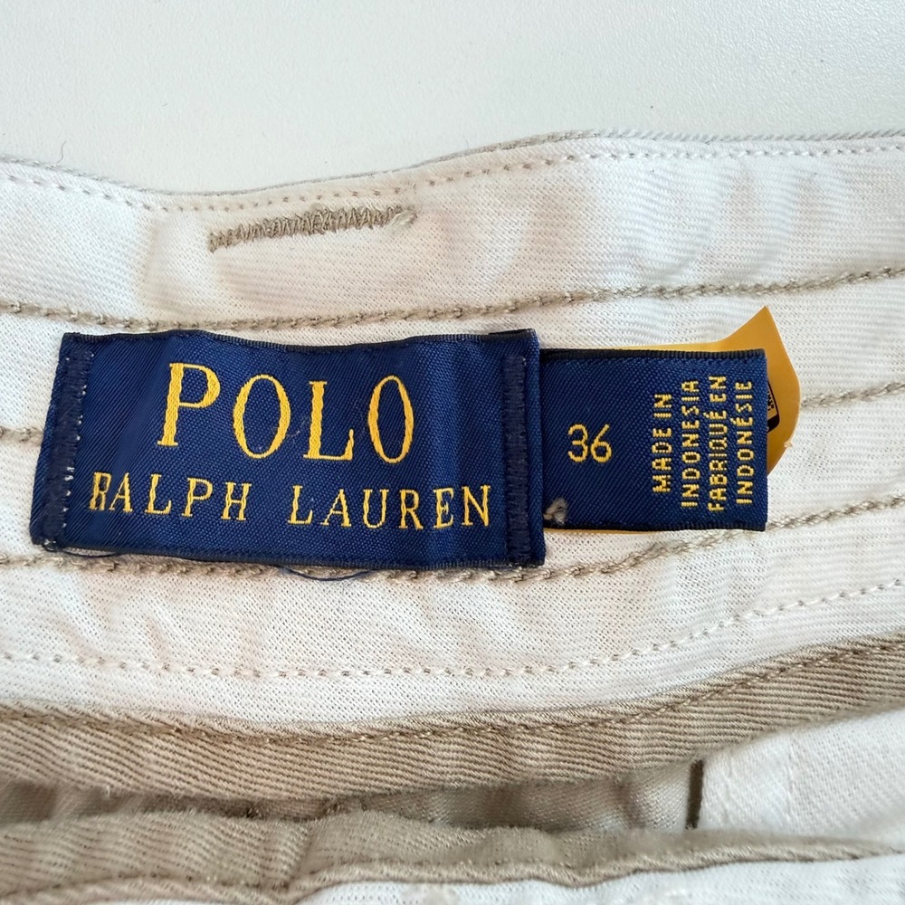 Polo Ralph Lauren Classic Polo Chino Cargo Shorts Tan Khaki Mens 36 Utility - Picture 2 of 6